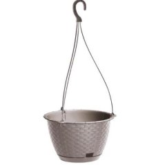 Kvetináč závesný 24,3 cm, mocca DRLW240