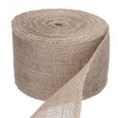 Stuha z juty bielená 10 cm / 1 m