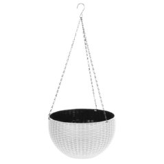 Kvetináč visiaci biely 26 cm