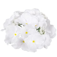 Umelá hortenzia biela priemer 19 cm