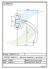 Drezová nástenná batéria s ramienkom " J " rozteč 100 mm ST3046/10J