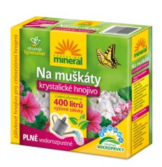 Kryštalické hnojivo na muškáty a balkónové kvety s lignohumátom MINERAL 400g