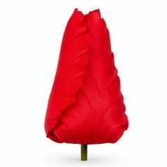 Umelý tulipán saténový červený 9 cm
