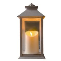 Lampáš MagicHome Vianoce bielo-zlatý LED 33 cm