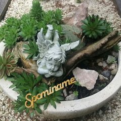 Drevený výrez Spomíname 11,5 cm