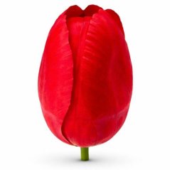 Umelý tulipán saténový červený 6 cm