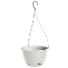 Kvetináč závesný 24,3 cm, biely DRLW240