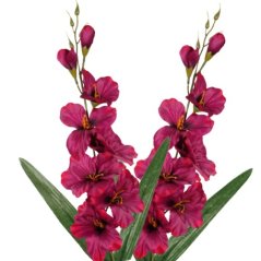 Umelá gladióla saténová burgundy 64 cm