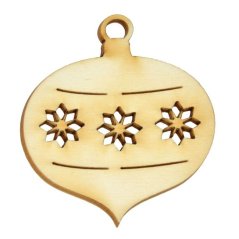 Drevená dekorácia kvapka s výrezom 3