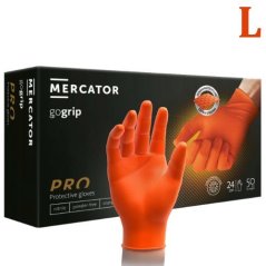 Rukavice jednorázové nitrilové oranžové  vel. L / 1 pár