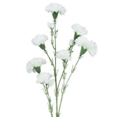 Umelá kytica karafiáty biela 72 cm