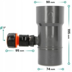 Zberač dažďovej vody antracit 90 mm