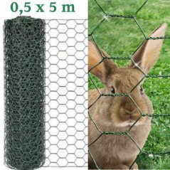 Pletivo šesťhranné chovateľské zelené 0,5 x 5 m