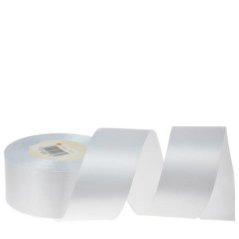 Stuha saténová biela 3,8 cm/ 1 m