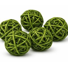 Dekorácia gulička Lata Ball zelená 4 cm / 1 ks