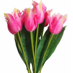 Umelá kytica tulipány ružové 44 cm