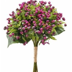 Umelá kytica gypsomilka fialová 34 cm