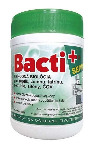 Bacti plus - prášok do septikov, žúmp a čističiek 500g Bacti plus - prášok do septikov, žúmp a čističiek 500g