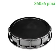 Zátka plná na IBC nádrž, závit S60x6 / S60x6 plná