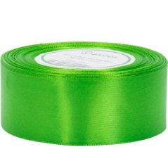 Stuha saténová trávovázelená 3,8 cm / 1 m