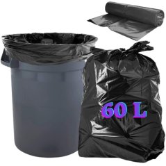Vrecia na odpad PE 60l /20 ks