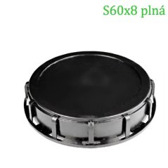 Zátka plná na IBC nádrž, závit S60x6 / S100x8
