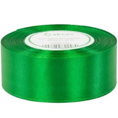 Stuha saténová tmavozelená 3,8 cm / 1 m