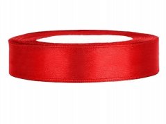 Stuha saténová červená 1,2 cm/32 m - R161-07