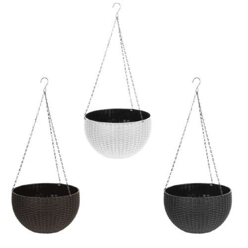 Kvetináč visiaci biely 26 cm