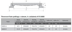Poklop kompozitný 600x600 A15 zaťaženie 1,5 t