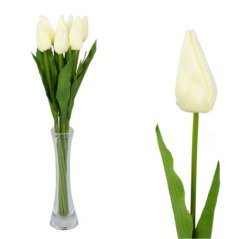 Umelý tulipán krémový 55 cm