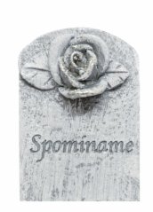 Dekorácia s ružou SPOMÍNAME 6 cm / 1 ks