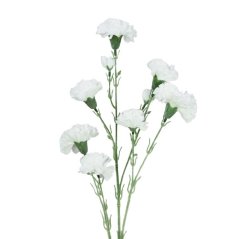 Umelá kytica karafiáty biela 72 cm