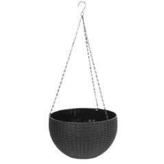 Kvetináč visiaci tmavošedý 26 cm