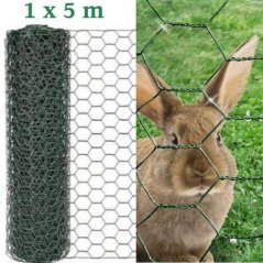 Pletivo šesťhranné chovateľské zelené 1 x 5 m