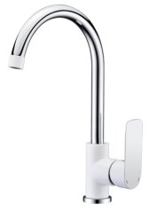 Stojanková drezová batéria RIO 4148 biela/chróm