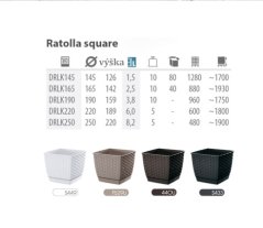 Kvetináč Ratolla Square DRLK biely