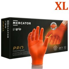 Rukavice jednorázové nitrilové oranžové  vel. XL / 1 pár