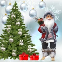 Santa s batohom na lyžiach 45 cm