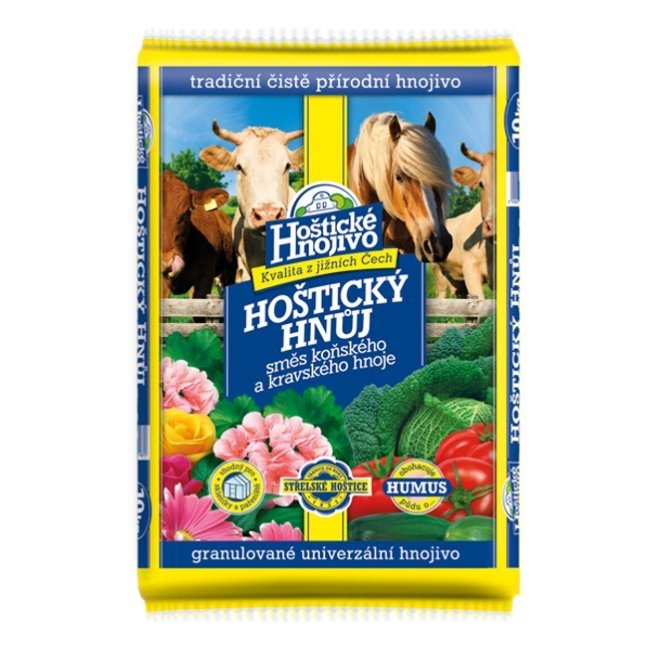 Hoštický hnoj zmes konského a kravského hnoja 10 kg Hoštický hnoj zmes konského a kravského hnoja 10 kg
