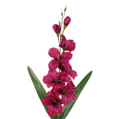 Umelá gladióla saténová burgundy 64 cm