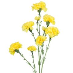 Umelá kytica karafiáty žltá 72 cm