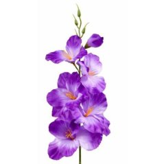Umelá gladióla saténová violet 54 cm