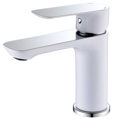 Stojanková umývadlová batéria RIO 4141 biela/chróm
