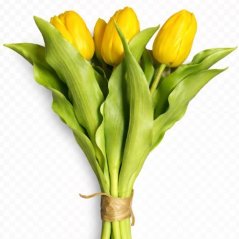 Umelá kytica tulipány žlté 30 cm
